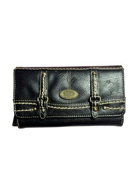 Black faux leather wallet